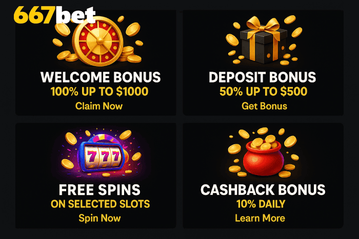 Baú de bônus Cassino 667BET prêmios e recompensas